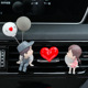 Grey Couple + Grey White Balloon + Red Love [Giving 5 Aromatherapy Pieces]]