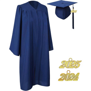 2025 New American American Adult Graduation Gown Woven Bachelor's Gown University Degree Gown Direct Supply from Manufacturer