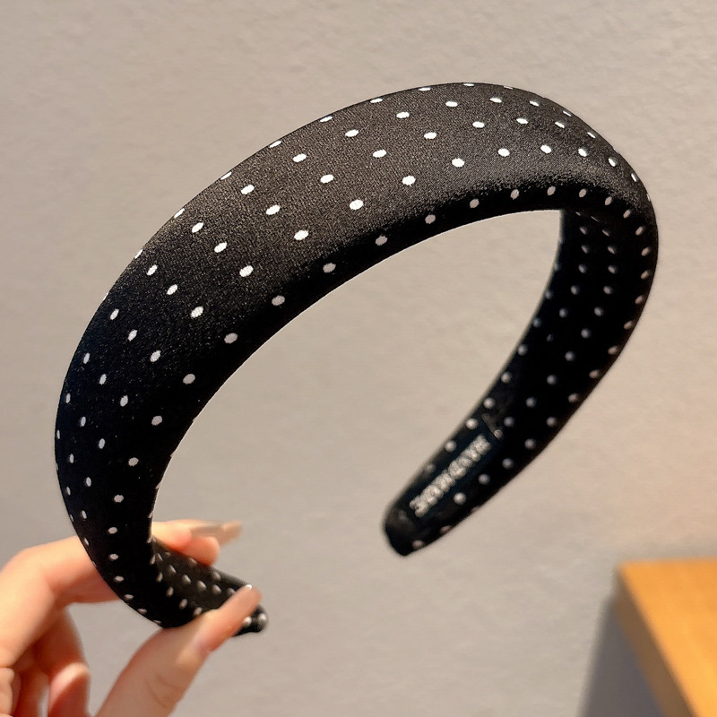 4#Polka dot black-3cm