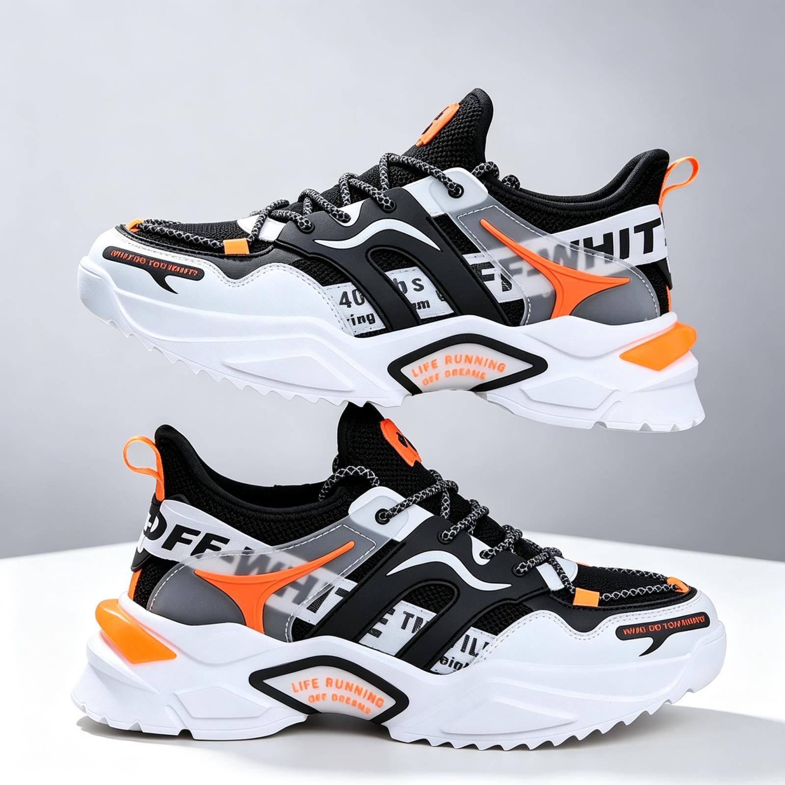 New Style Fly-knit Breathable Running Trendy For Men, Foreign Trade Korean-style Sports Shoes, Men's Dad_vogvips.com
