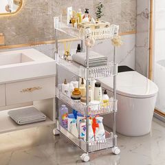 Bathroom gap storage shelf, bathroom cosmetic transparent storage rack, toilet storage shelf, multi-layer laundry liquid rack