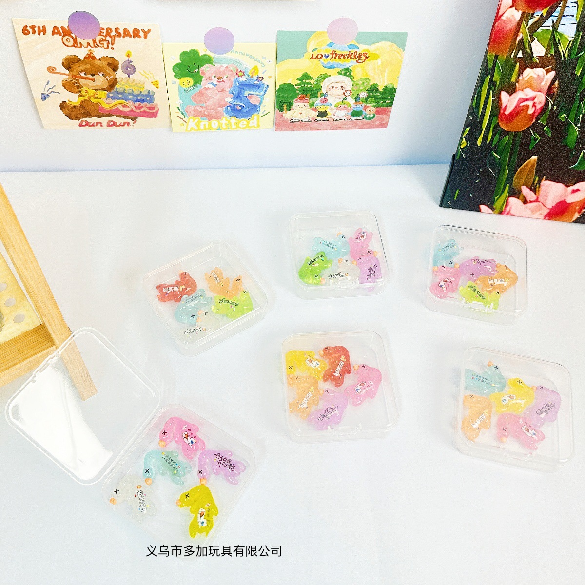 B pato colorido, pato asado luminoso con caja de almacenamiento, accesorios de resina Diy, llavero, parche de refrigerador, juego de moda, colgante de mochila escolar