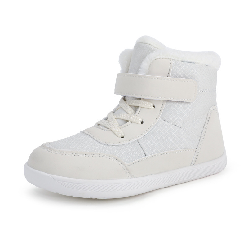 2024 winter new cross-border children's high-top fleece-lined thick wide-head cotton shoes outdoor warm snow boots wholesale