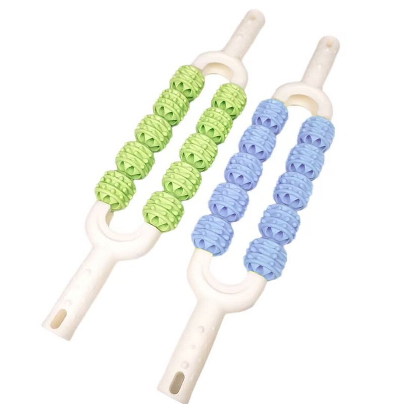 Double-Row Massage Stick Children's Massage Roller Tactile Training Relax Muscles and Meridians Dredge Yoga Stick Before Sleeping