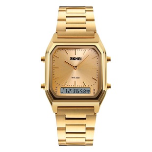 SKMEI Hot Selling Men's Business Simple Men's Watch Fashion Retro Steel Band Rose Gold Quartz Watch