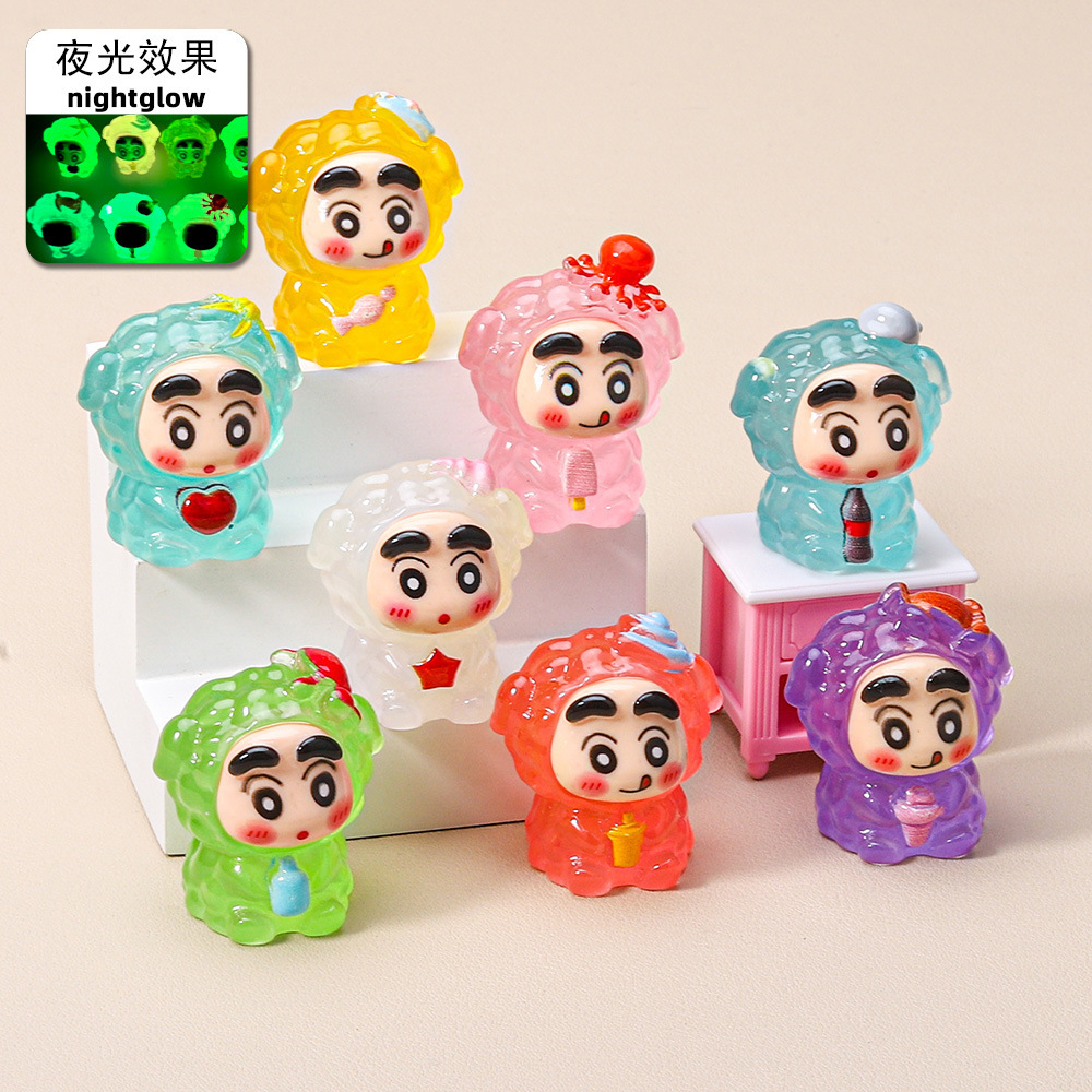 在庫一掃特恵対触部品立体アニメデスクトップ夜光小物diyアクセサリー樹脂アクセサリー