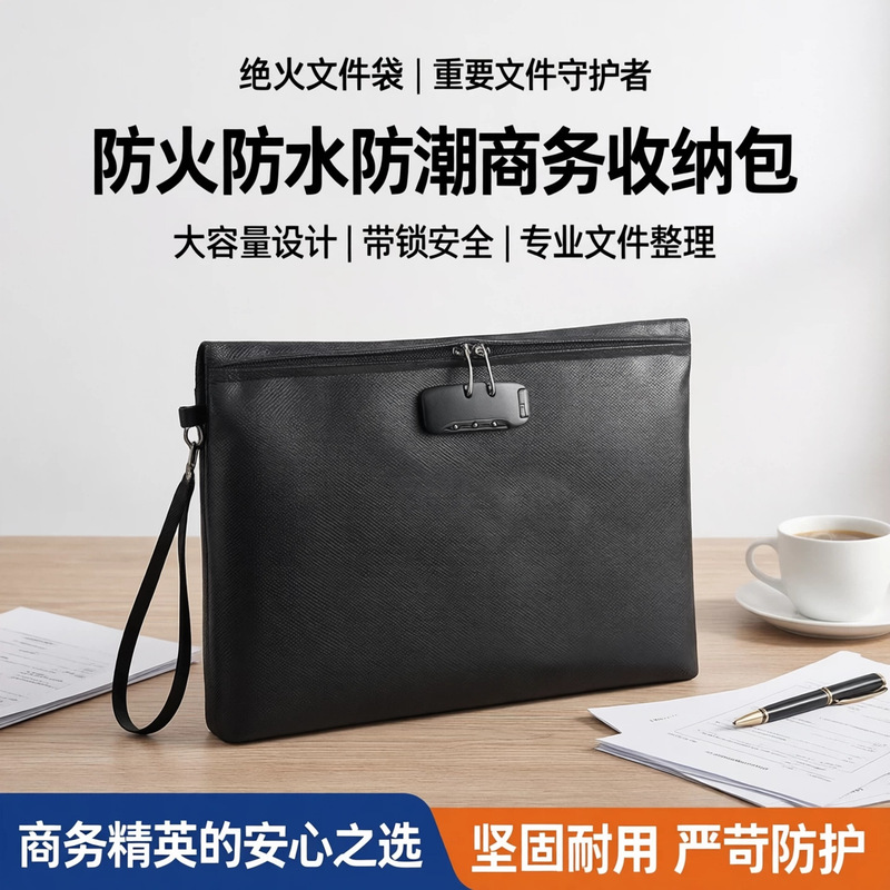 Portable business laptop bag, document pouch, storage briefcase