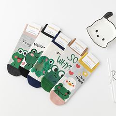 潮牌襪子女中筒襪外穿潮ins棉純秋冬 加厚日系長筒情侶卡通宇航員