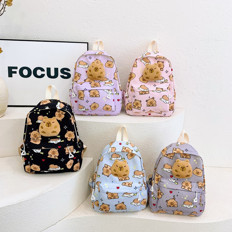 Jardín de infantes mochila de dibujos animados lindas muñecas de delfín de agua mochila de bebé impresión de aire extranjero mochila de niños