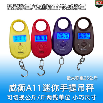 正品威衡WH-A11超迷妳電子手提小吊鈎秤挂秤包裹秤 稱25kg精度5g