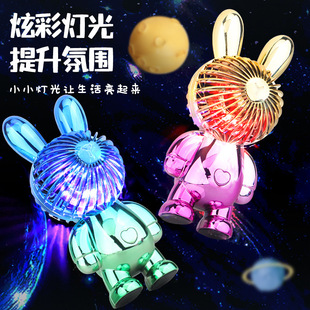 Shake sound explosion charging handheld small fan cartoon USB mini fan student dormitory desktop fan