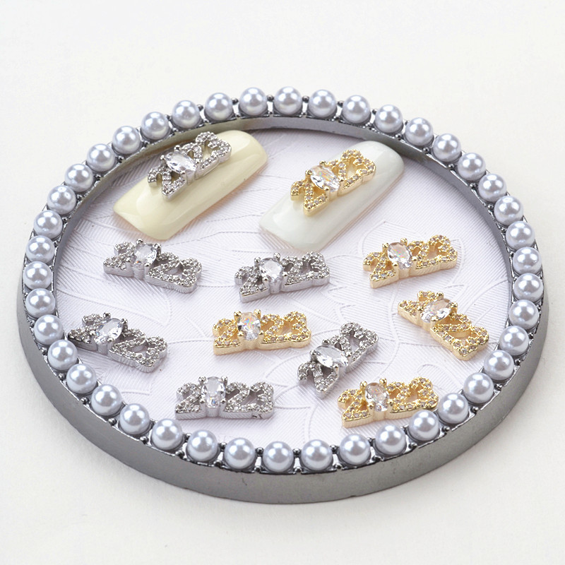 Demi-season three dimensional nail decoration with zircon