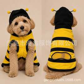 卡通小蜜蜂狗狗服装透气不闷柯基博美宠物写真氛围感衣服宠物701