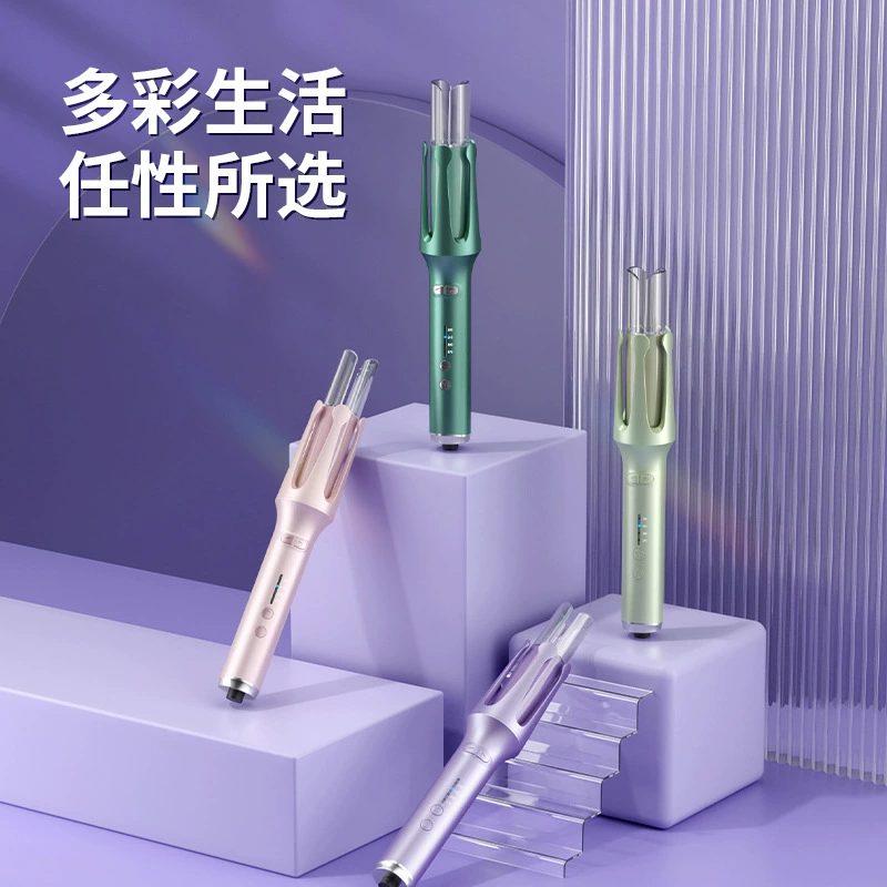 Автоматическая бигуди для волос с электрическим вращением не повреждает общежитие для волос, доступная небольшая мощность, большой волновой валик, натуральная палочка для химической завивки волос