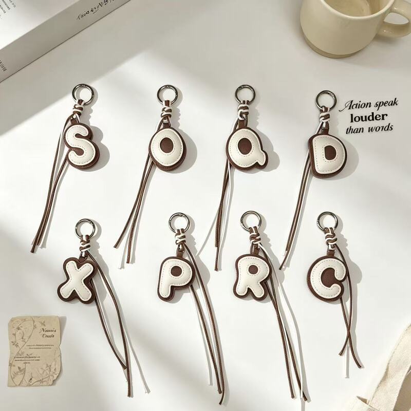 New Letter-Shaped Pu Cotton-Filled Braided Rope Accessories, Unisex Creative Couple Bag Pendants, DIY Keychains New Letter-Shaped Pu Cotton-Filled Braided Rope Accessories, Unisex Creative Couple Bag Pendants, DIY Keychains