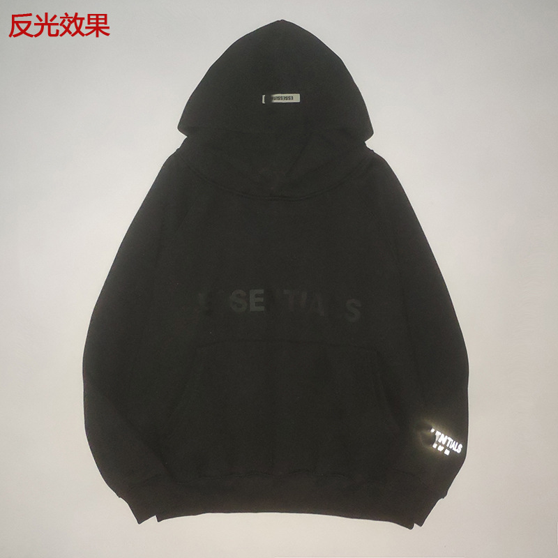 New European and American Autumn and Winter Raglan Sleeve Double-layer Hat Reflective Stereo Letter Men's and Women's Hoodie Couple Polar Fleece Sports Sweater New European and American Autumn and Winter Raglan Sleeve Double-layer Hat Reflective Stereo Letter Men's and Women's Hoodie Couple Polar Fleece Sports Sweater