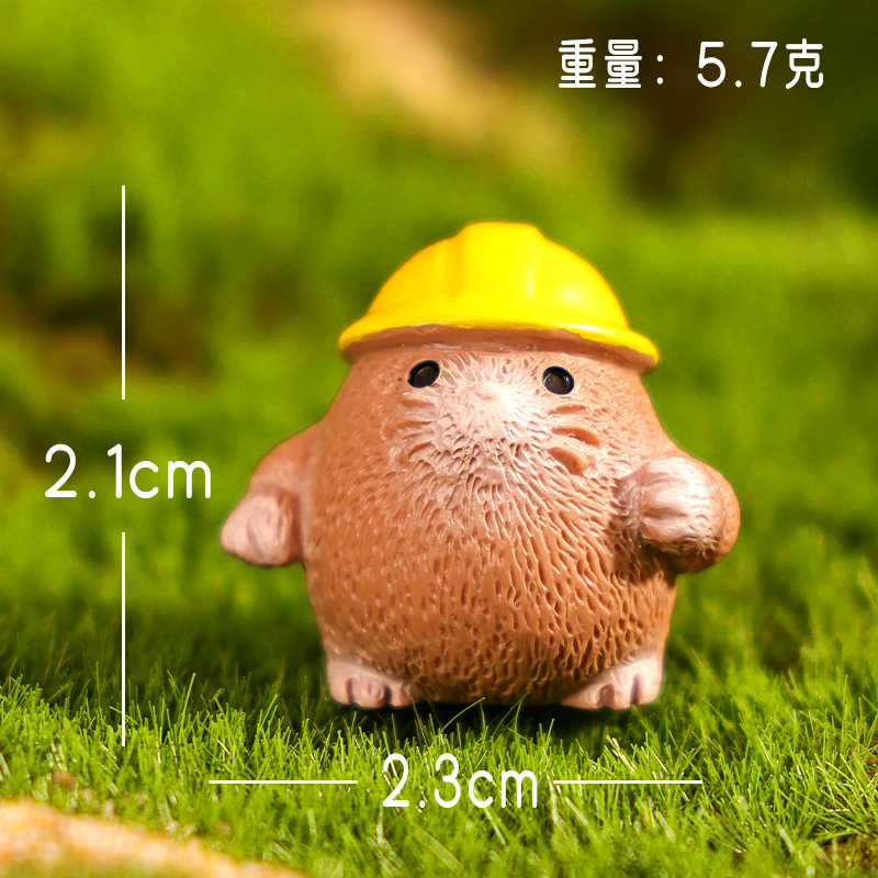 マイクロランドスケープクリエイティブかわいい小さなモグラ diy ガーデニング造園装飾ドールハウスオフィスデスクトップ装飾品|undefined