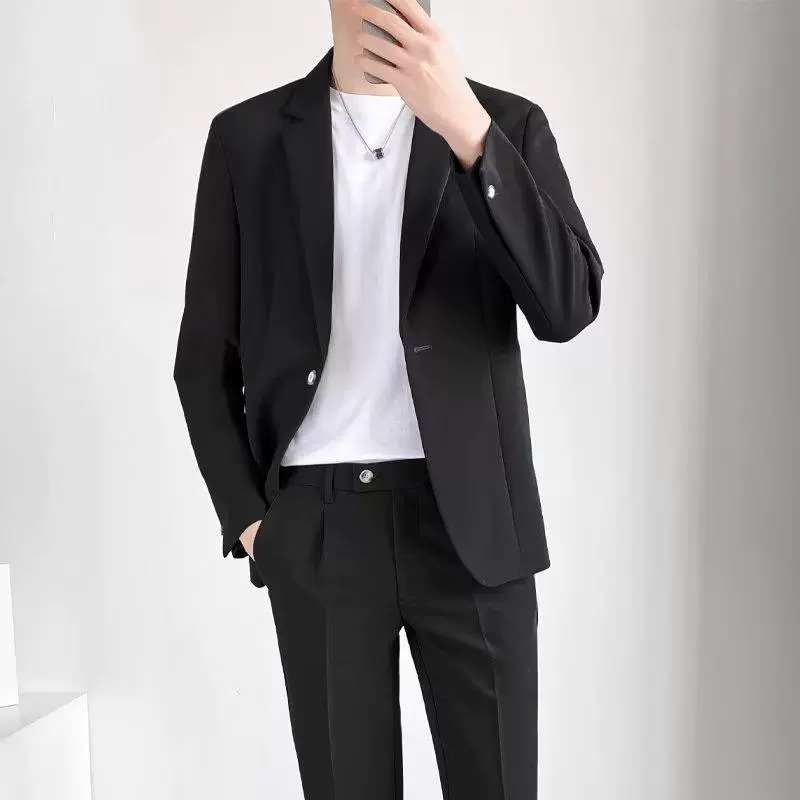  Men's Leisure Suit Trousers Set, Classic 2-Piece Outfit, Multi-Color, Sizes S–5XL