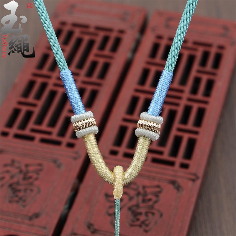 Hand-woven necklace rope Jade wax pendant rope men's and women's jade pendant jade pendant hanging rope winding line hanging neck