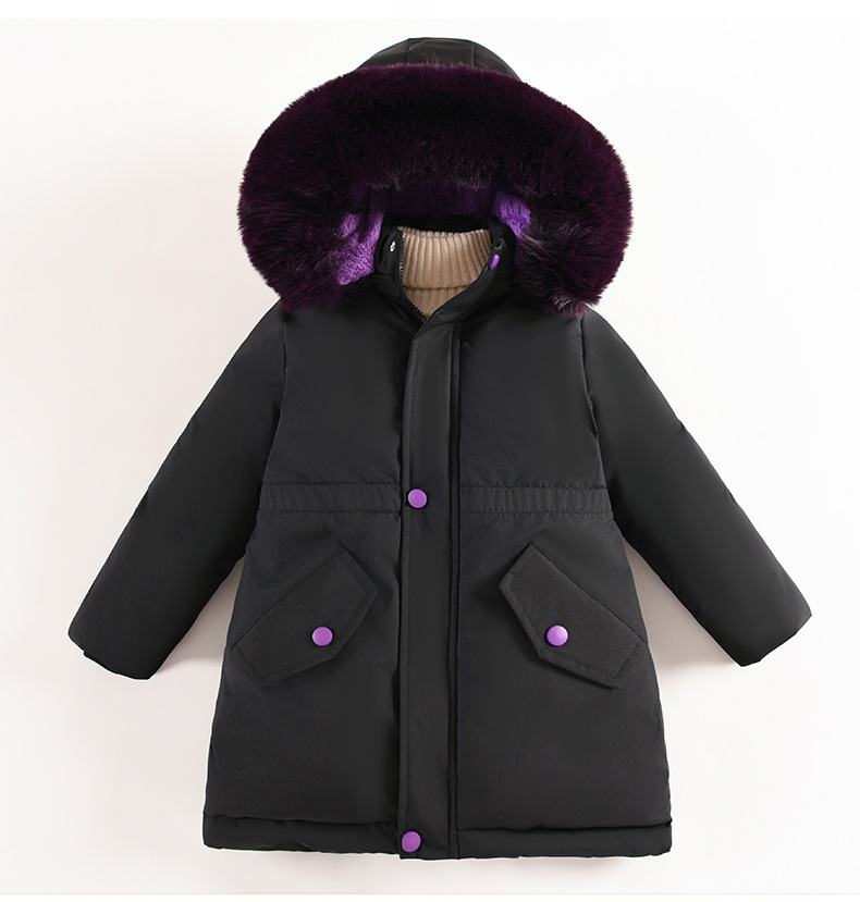 Ropa de abrigo de invierno para niñas, chaqueta de algodón gruesa con forro polar, parka, moderna y elegante para niñas pequeñas, nueva ropa infantil de estilo coreano 2023