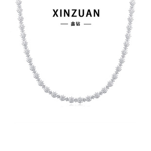 2025 New 925 Silver Moissanite Sunflower Clavicle Chain Female Internet Celebrity Hot Style Fashionable and High-End