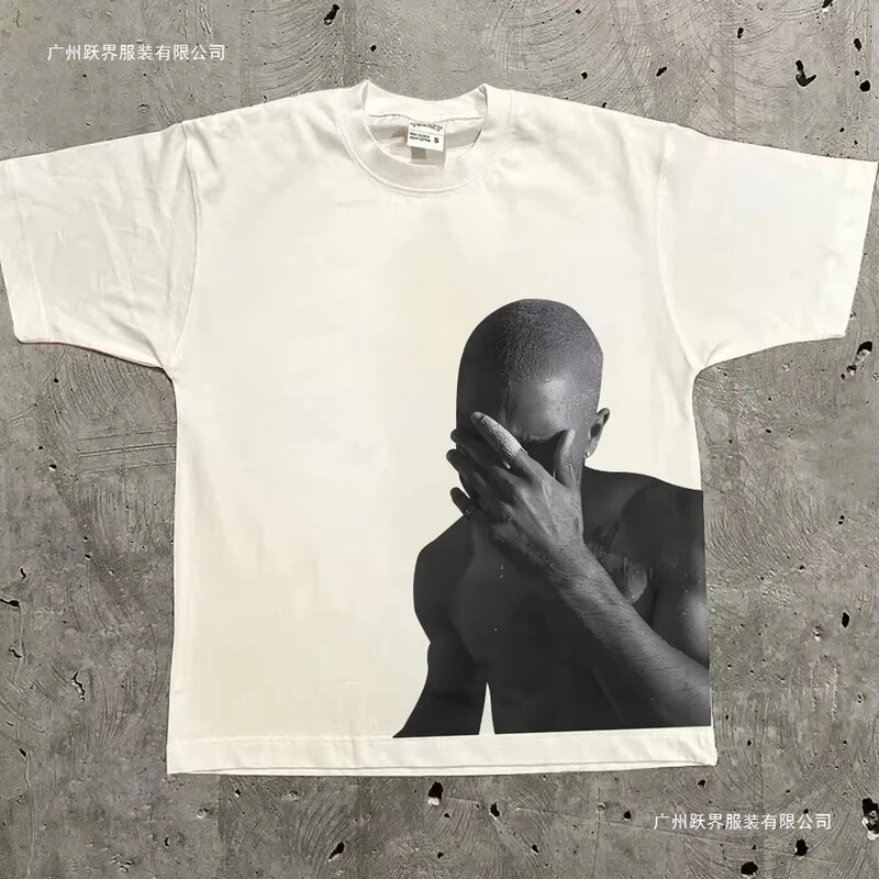 90S 2000S Retro Trend Portrait Casual Men's Y2K Women's T-Shirt Short-Sleeved O-Neck Street Clothing