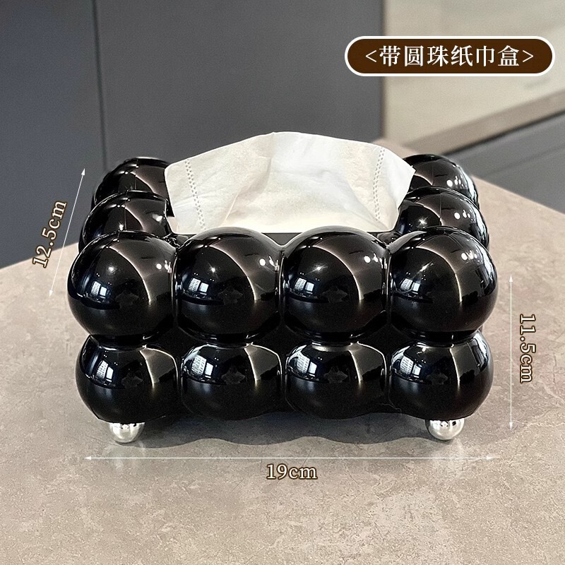 ヨーロッパ式クリーム風マシュマロプラスチックティッシュ箱リビングテーブルナプキン|undefined