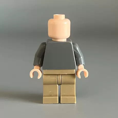 Body minifigure-dark gray upper and lower earthy yellow