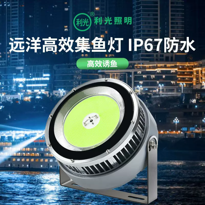 跨境户外防水LED诱鱼灯 聚鱼集鱼灯青光船用筏钓海钓引鱼捕鱼灯