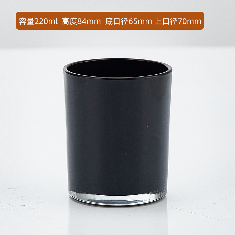 Candelaria de banano cubierta de banda de vidrio de colores vela DIY taza vacía dormitorio recipiente de candelaria de banano en candelabros