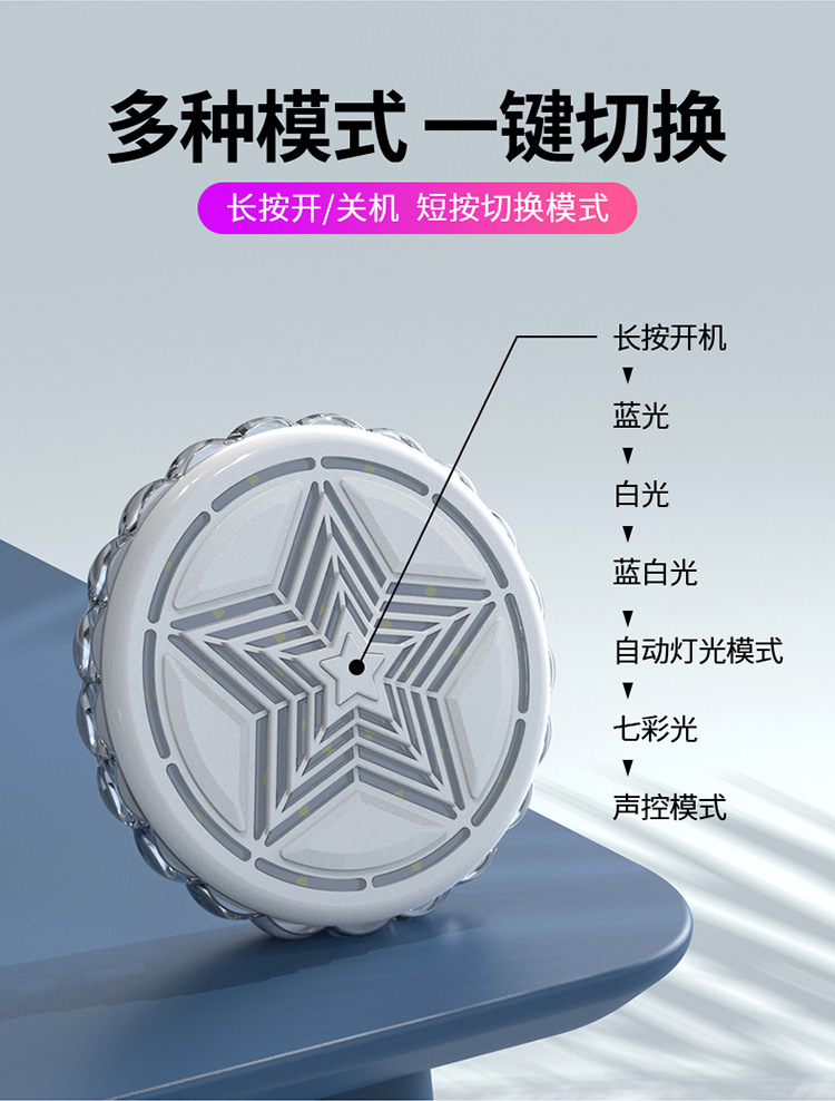 Installation-Free Car Roof Interior Atmosphere Light Led Car Colorful Atmosphere Light Rv Decorative Light Car Reading Light