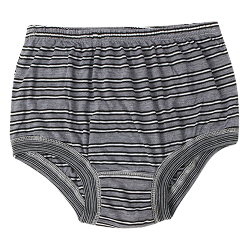 Middle-Aged and Elderly Men's Underwear, Cotton Stripesd Triangle, Loose, Comfortable and Fattened, Arrow Jing Laoyuan Gift