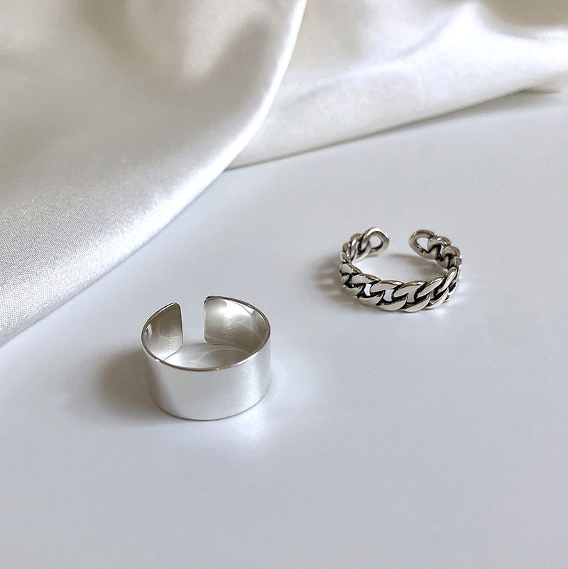 Vintage Men's Stackable Rings Minimalist Hip Hop Style Band_voghion.com