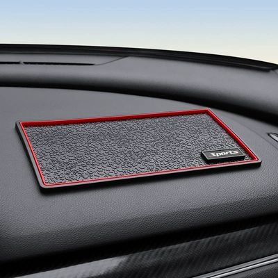 New car non-slip mat car Anti-slip mat - red-edge-leather-pattern-sports