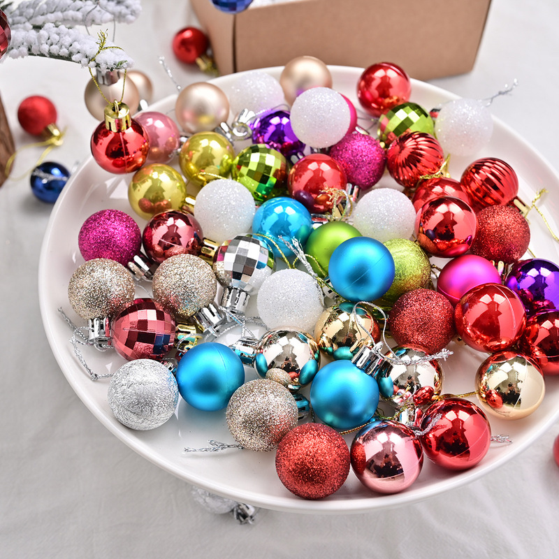 新しいクリスマスpsメッキボール3cm-72pcsセット牛革紙箱クリスマス装飾ボールメーカー卸売り|undefined