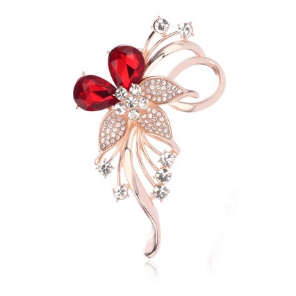 Luxe bloemen strass broche voor dames elegante speld voor pak_voghion.com