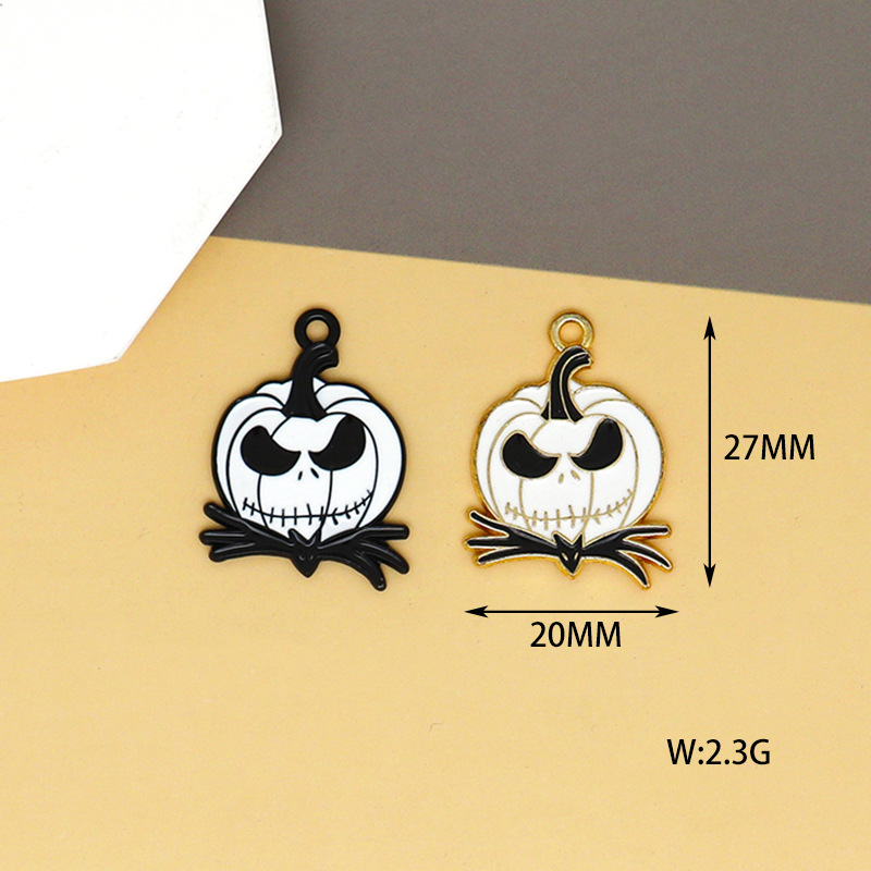 25g Weight Pendant Jewelry Making Type 16*30mm, 19 * 21mm, 20 * 23mm Jewelry Making Size DIY Jewelry Accessories Classification 10 PCS/Package Quantity Alloy Material Halloween Festival Pumpkin, Bow Knot, Skull Pattern Enamel Design Cool Style, IG Style Style 10 PCS/Package 16*30mm 19 * 21mm 20 * 23mm Alloy Pumpkin Bow Knot Skull Pendant 18