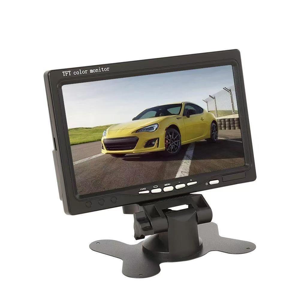 High-definition car display 12-24V reversing camera 4.3/5/7 inch desktop folding rearview mirror central control screen
