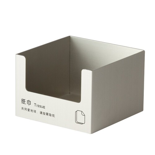 [Wholesale] Tissue box, stainless steel acrylic napkin storage box, restaurant milk tea shop paper box for home use