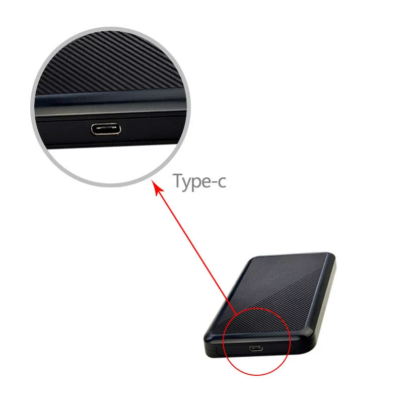 Корпус внешнего жесткого диска Type-C 2.5-дюймовый SSD твердотельный корпус для жесткого диска SATA последовательный ноутбука