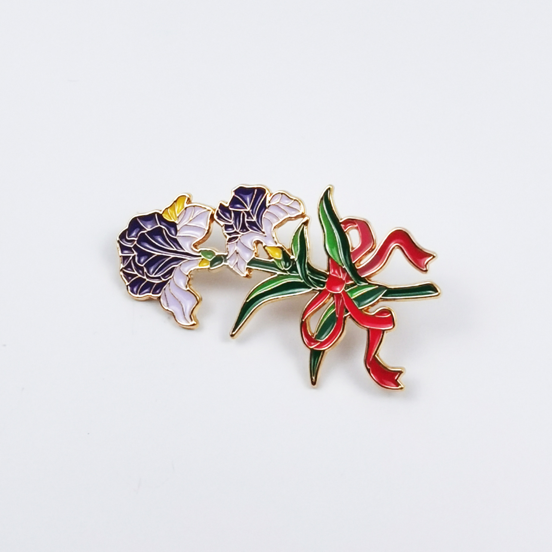 Vielseitiger, einzigartiger Taschenanhänger mit Kirschblüten- und Rosenmotiv für Mädchen, sofort lieferbare, florale Metallbrosche im Nischendesign_voghion.com