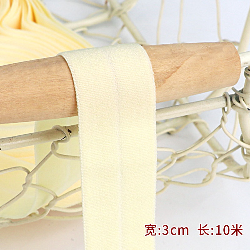 Tira de borde elástico de algodón accesorios de tela tira de borde de ropa de bebé cinta ropa interior banda elástica correa de tela plegable