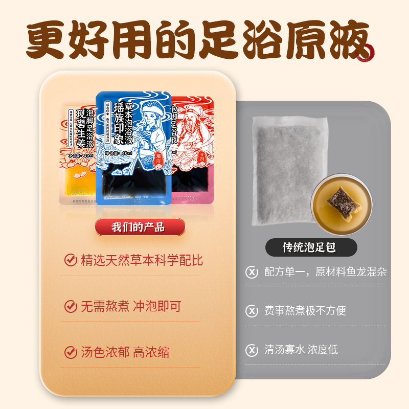 金泰康草本足浴液艾草瑤浴泡澡藥浴包速溶免煮暴汗泡腳足浴液批發