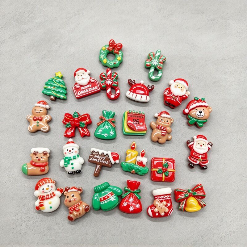 Christmas Resin Accessories DIY Cream Glue Phone Case Hairpin 3D Stickers Handmade Jewelry Materials Christmas Resin Accessories DIY Cream Glue Phone Case Hairpin 3D Stickers Handmade Jewelry Materials