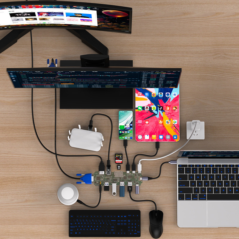 Docking Station Converter Typec Plus Charging Hub Hub Docking Station Motherboard Pcba Solution Design and Customization Docking Station Converter Typec Plus Charging Hub Hub Docking Station Motherboard Pcba Solution Design and Customization