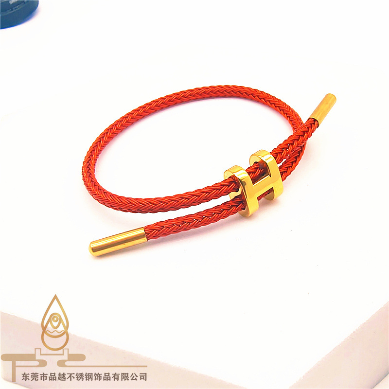 Fashion Letter Titanium Steel Handmade Bracelets 1 Piece