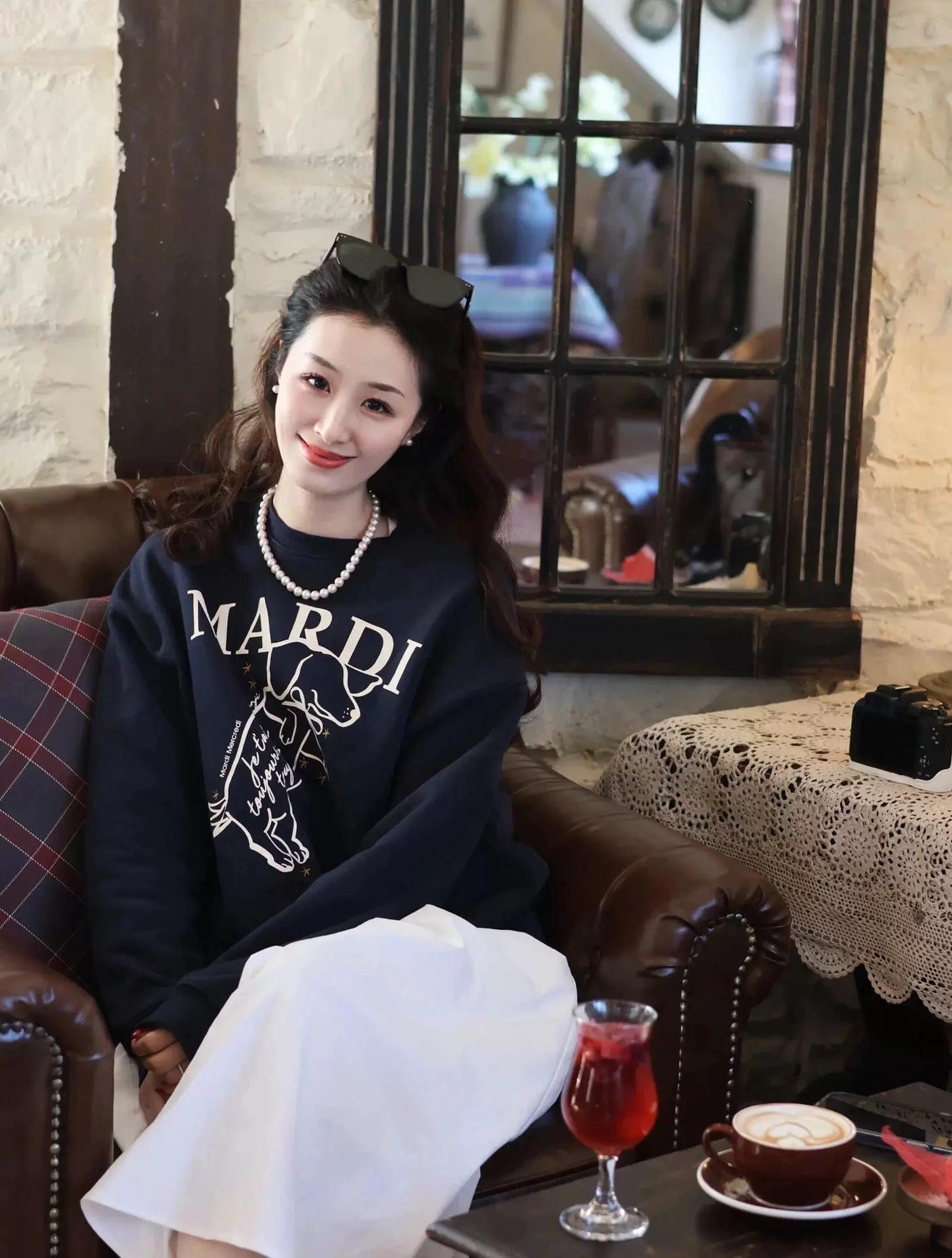 スポット韓国トレンドブランドマルディスウェットシャツレディースデイジー24新作プリントラウンドネックトップスドロップシッピング