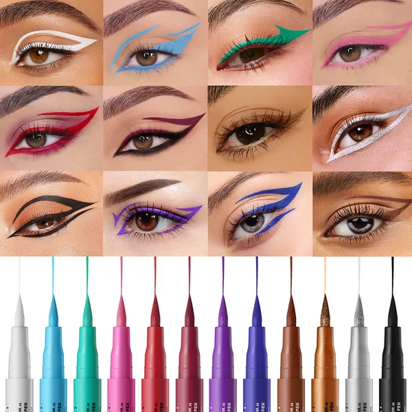Langmanni Liquid Twelve Color Eyeliner Single Matte Anti-Smudge Eyeliner