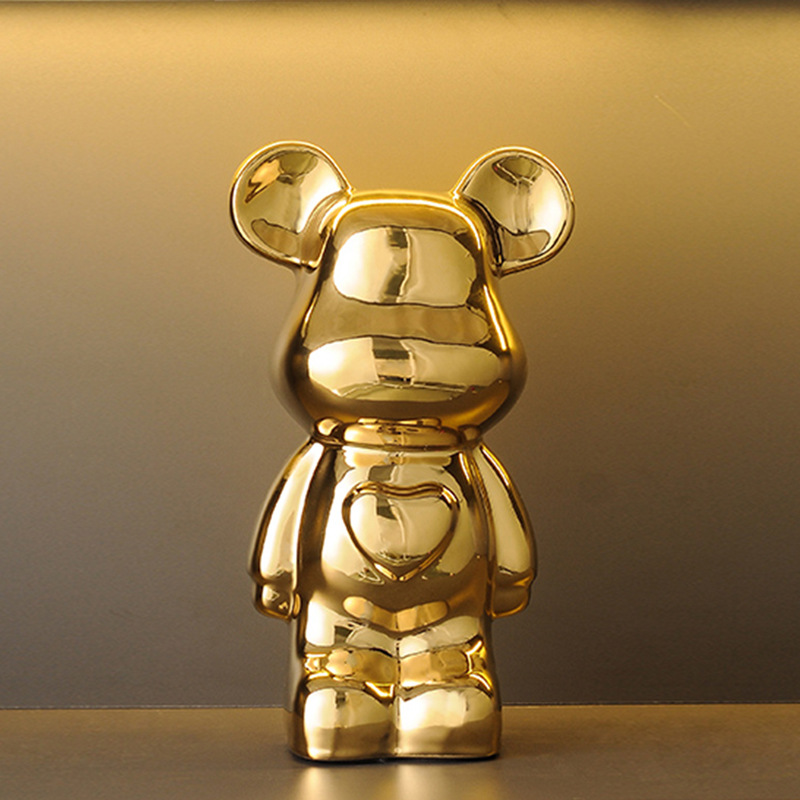 軽奢風テレビ台 漫画風ハートベア ネットで話題のベア飾り トレンドブランドkaws ブロックベア 新居リビング 大型