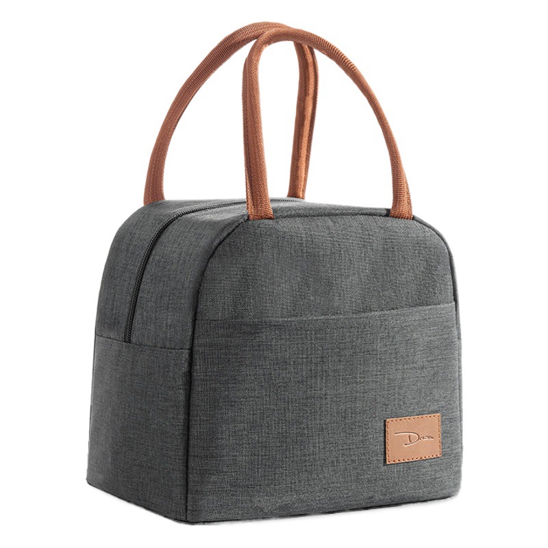 Bolsa de almuerzo redonda gruesa al por mayor, bolsa de almuerzo portátil para estudiantes de aislamiento térmico con arroz en el trabajo, bolsa de aislamiento de gran capacidad para exteriores